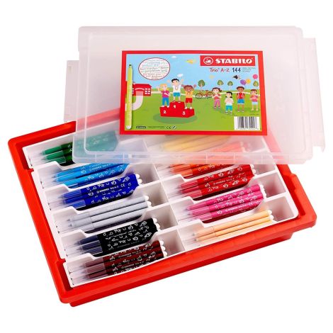 Vláknový fix STABILO Trio AZ - 144 ks box - 12 různých barev