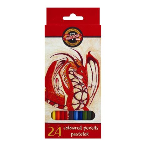 Pastelky KOH-I-NOOR šestihranné, sada 24 ks