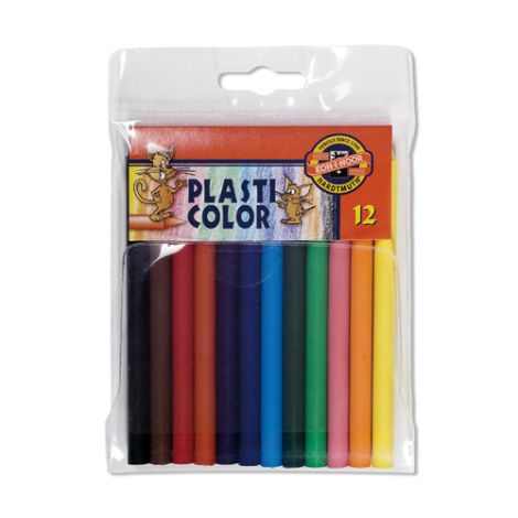 Pastelky KOH-I-NOOR Plasti Color PE, sada 12 ks