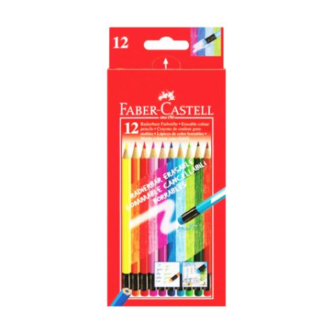 Pastelky Faber-Castell gumovatelné 12 barev