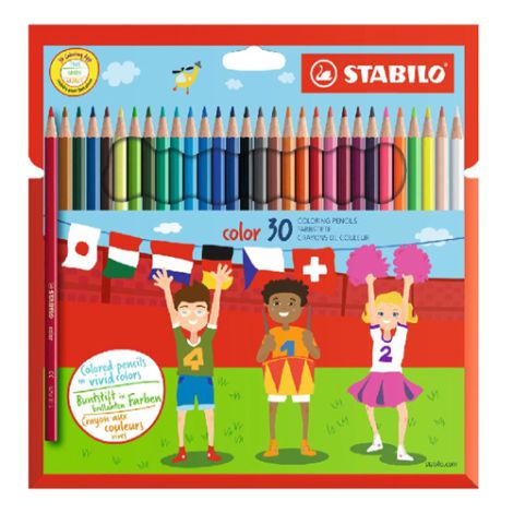 Barvičky šestihranné STABILO color, 26 různých barev + 4 neonové barvy