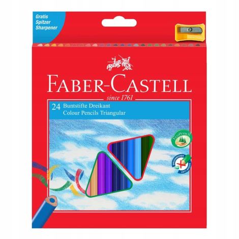 Pastelky Faber-Castell set 24 barev se struhadlem
