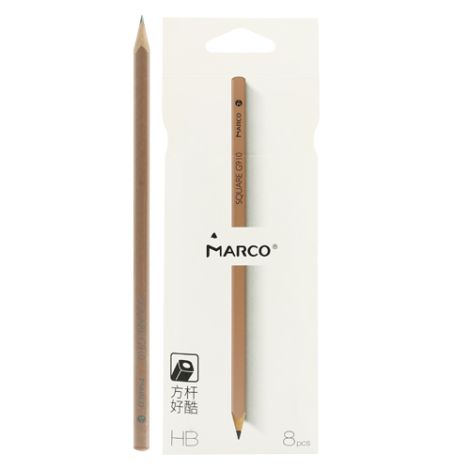 Tužka grafitová MARCO HB, sada 8 ks