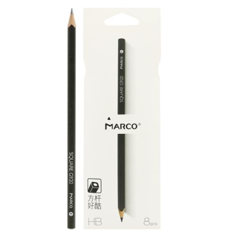 Tužka grafitová MARCO HB, sada 8 ks