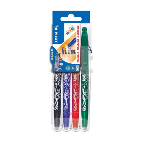 Roller gumovací PILOT Frixion Ball 0,7mm, Set2Go Basic sada 4 ks