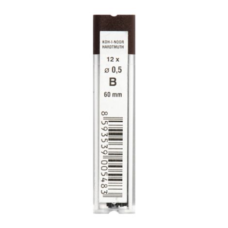 Grafitové tuhy KOH-I-NOOR B/0,5 mm, 12 ks