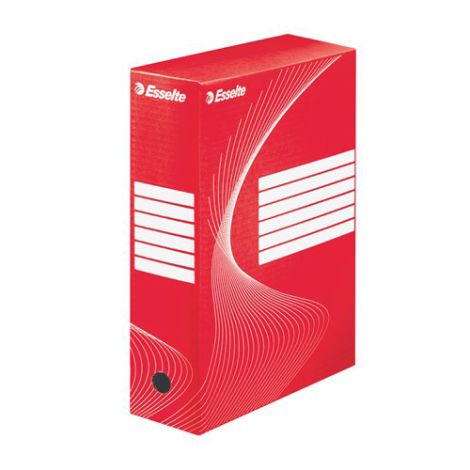 Archivní box A4/100 mm, karton, ESSELTE "Standard", červený