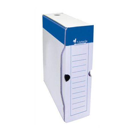 Archivní box A4/80 mm, karton, VICTORIA, bílý