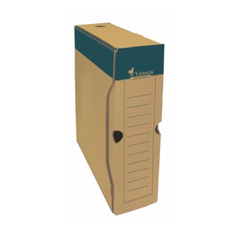 Archivní box A4/80 mm, karton, VICTORIA, přírodní