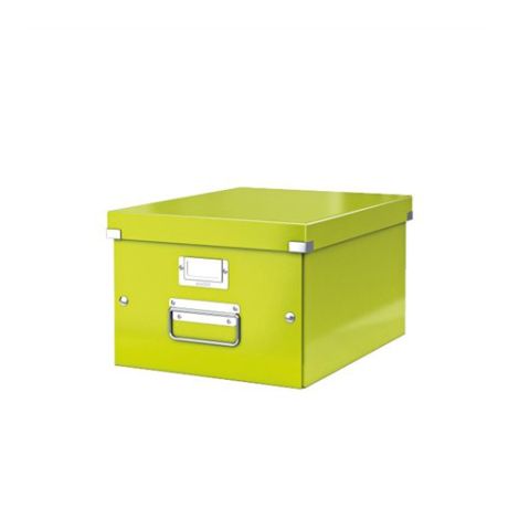 Archivační krabice "CLICK&STORE", A4, lakový lesk, zelená