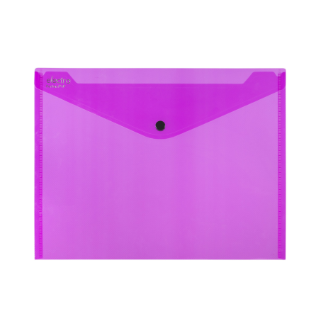Obal s patentkou A4 čirá/magenta