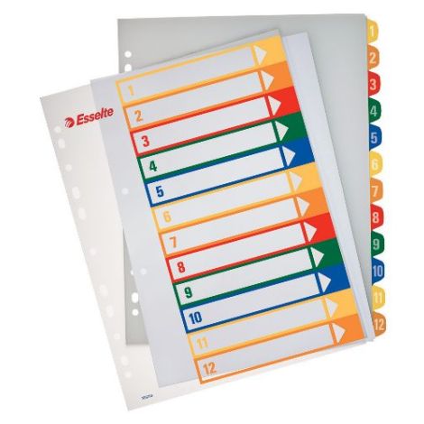 Rozřazovač A4 MAXI, plast. PC, 1-12