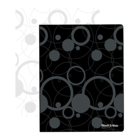 Pořadač kroužkový PP (4-kroužkový) A4, bílý (Black&White)