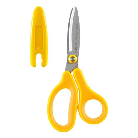 Nůžky PLUS SC-145MF školní, 6" 145mm - pro leváky, žluté