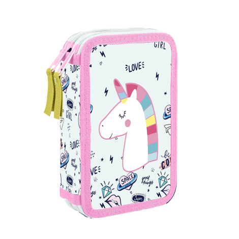 Penál 2-patrový, prázdný - Unicorn iconic