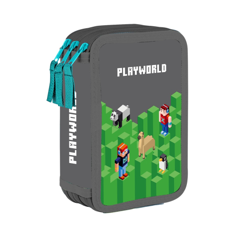 Penál 3-posch. prázdný Playworld
