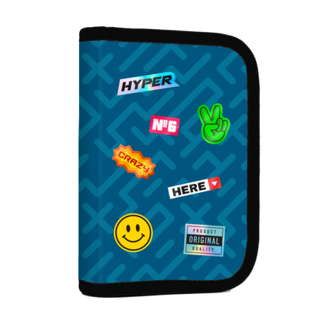 Penál 1-posch. 2 chlopně, prázdný OXY GO Stickers