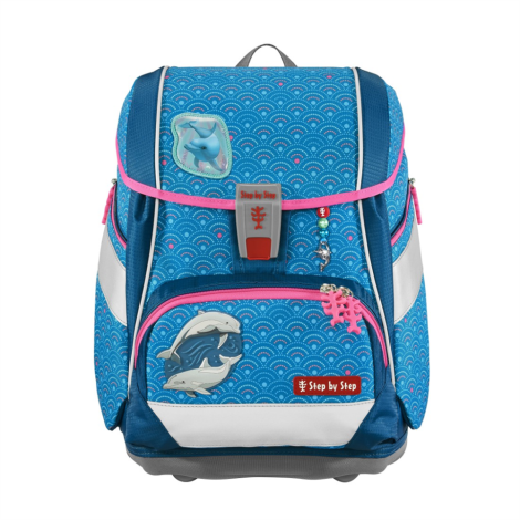 Školní aktovka/batoh 2IN1 PLUS pro prvňáčky - 6-dílný set, Step by Step Dolphin Pippa