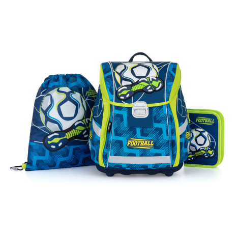 Školní batoh (3-dílný set) PREMIUM LIGHT - Fotbal 2