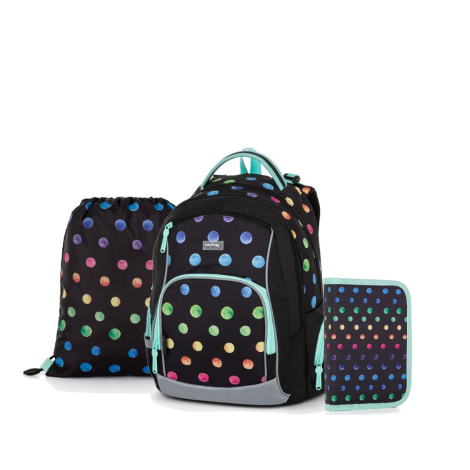 Školní batoh (3-dílný set) OXY GO - Dots