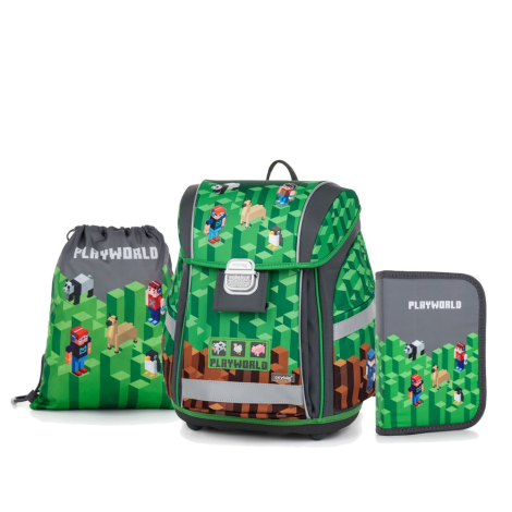 Školní batoh (3-dílný set) PREMIUM LIGHT - Playworld