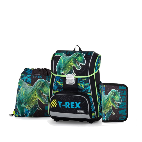 Školní batoh (3-dílný set) PREMIUM - Dinosaurus
