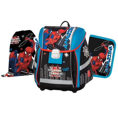 Školní batoh (3-dílný set) PREMIUM LIGHT - Spiderman