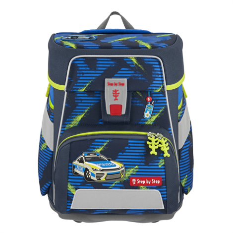 Školní aktovka SPACE pro prvňáčky - 5-dílný set, Step by Step Police Car Cody, certifik