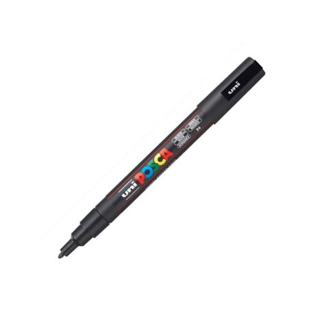 Dekorační popisovač, 0,9-1,3 mm, UNI "Posca", černý