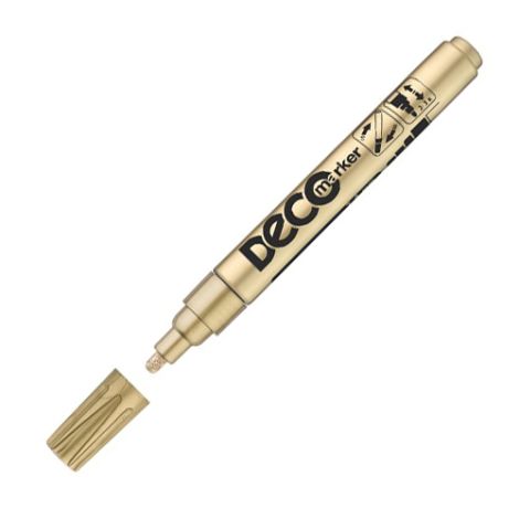 Lakový popisovač, 2-4 mm, ICO "Decomarker", zlatý