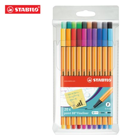 Liner - STABILO point 88 - 20 ks balení - s 20 různými barvami