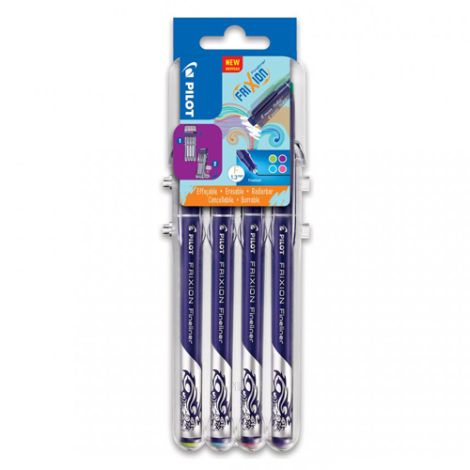 Pilot Frixion Fineliner Pastel 0,45mm, sada 4 ks
