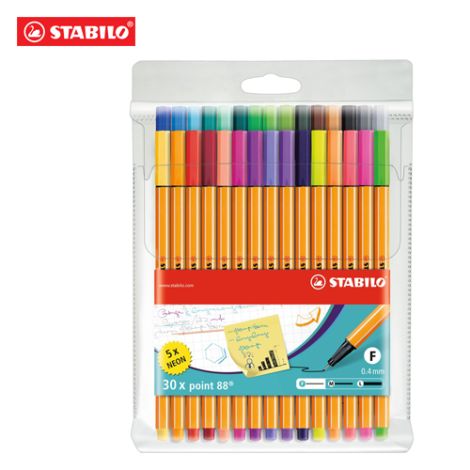 Liner - STABILO point 88 - 30 ks balení + 5 ks Neon