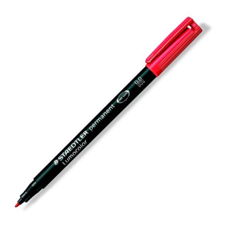 Permanentní popisovač, OHP, 1 mm, STAEDTLER "317 M", červený