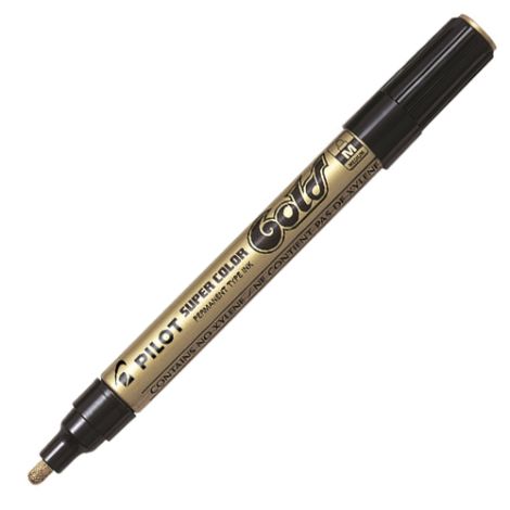 Permanentní popisovač PILOT Super Color střední - zlatý
