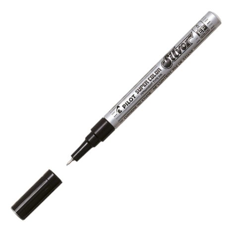 Permanentní popisovač PILOT Super Color extra tenký - stříbrný
