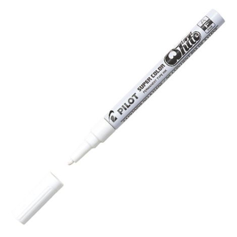 Permanentní popisovač PILOT Super Color tenký - bílý