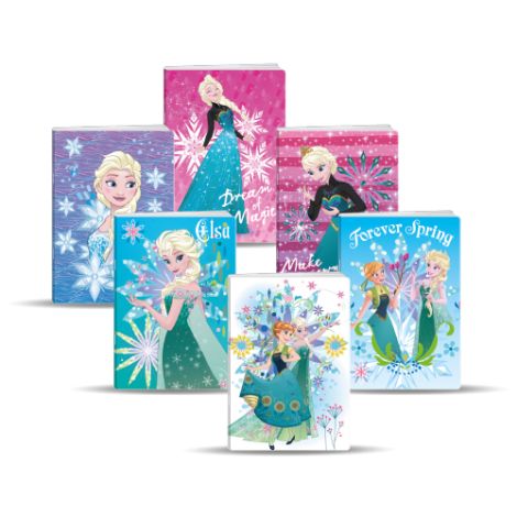 Sešit A4, linkovaný, 42 listový - Premium Frozen, s glittrem