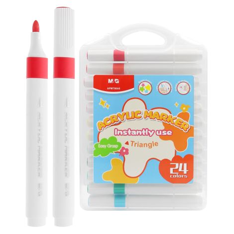 Popisovač trojhranný M&G Acrylic Marker - 24 barev