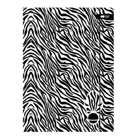 Prkno s gumičkou Happy Color 24 x 31 cm (A4) karton - Black&White zebra