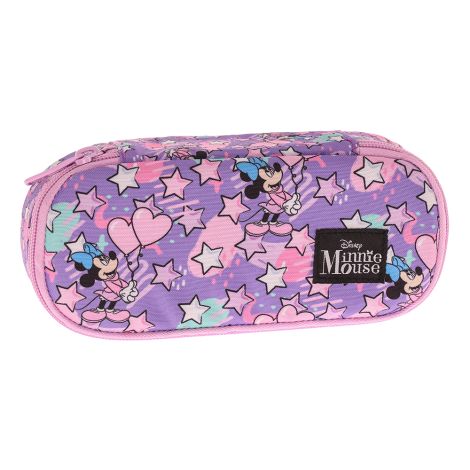 Penál B32 1-zipový s klopou, prázdný - Minnie Mouse STARS