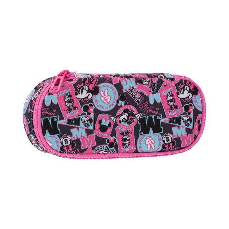 Penál B32 1-zipový s klopou, prázdný - life is sweet, Minnie Mouse