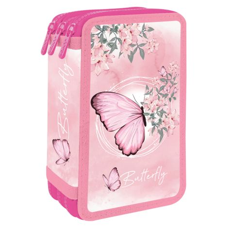 Penál plný - 3 patrový, 43 dílný JUNIOR S8 - Butterfly