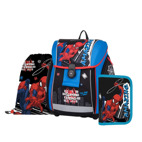 Školní batoh (3-dílný set) PREMIUM LIGHT - Spiderman