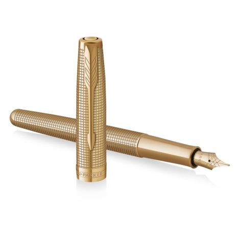 Pero plnící PARKER Sonnet SE Ciselé GT 18K - hrot F, černá náplň