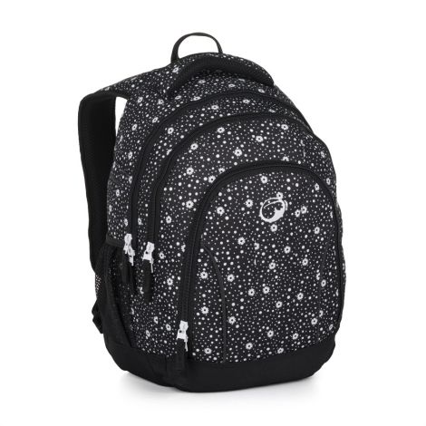Školní batoh BagMaster SUPERNOVA 24 A - černo-bílý