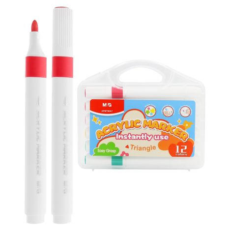Popisovač trojhranný M&G Acrylic Marker - 12 barev