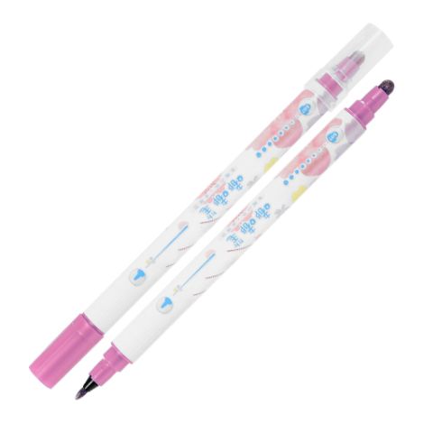 Oboustranný popisovač M&G v peru Sakura - Metallic, tmavě-růžový