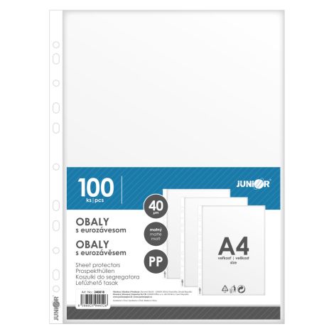 Euroobal A4 transparentní 40 µm, 100 ks, lesklý