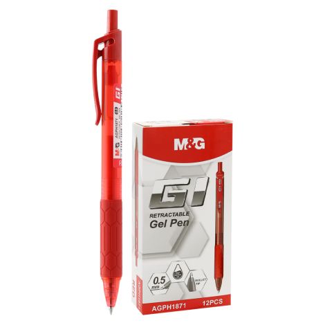 Pero gelové M&G G1 (0,5 mm) - červená náplň